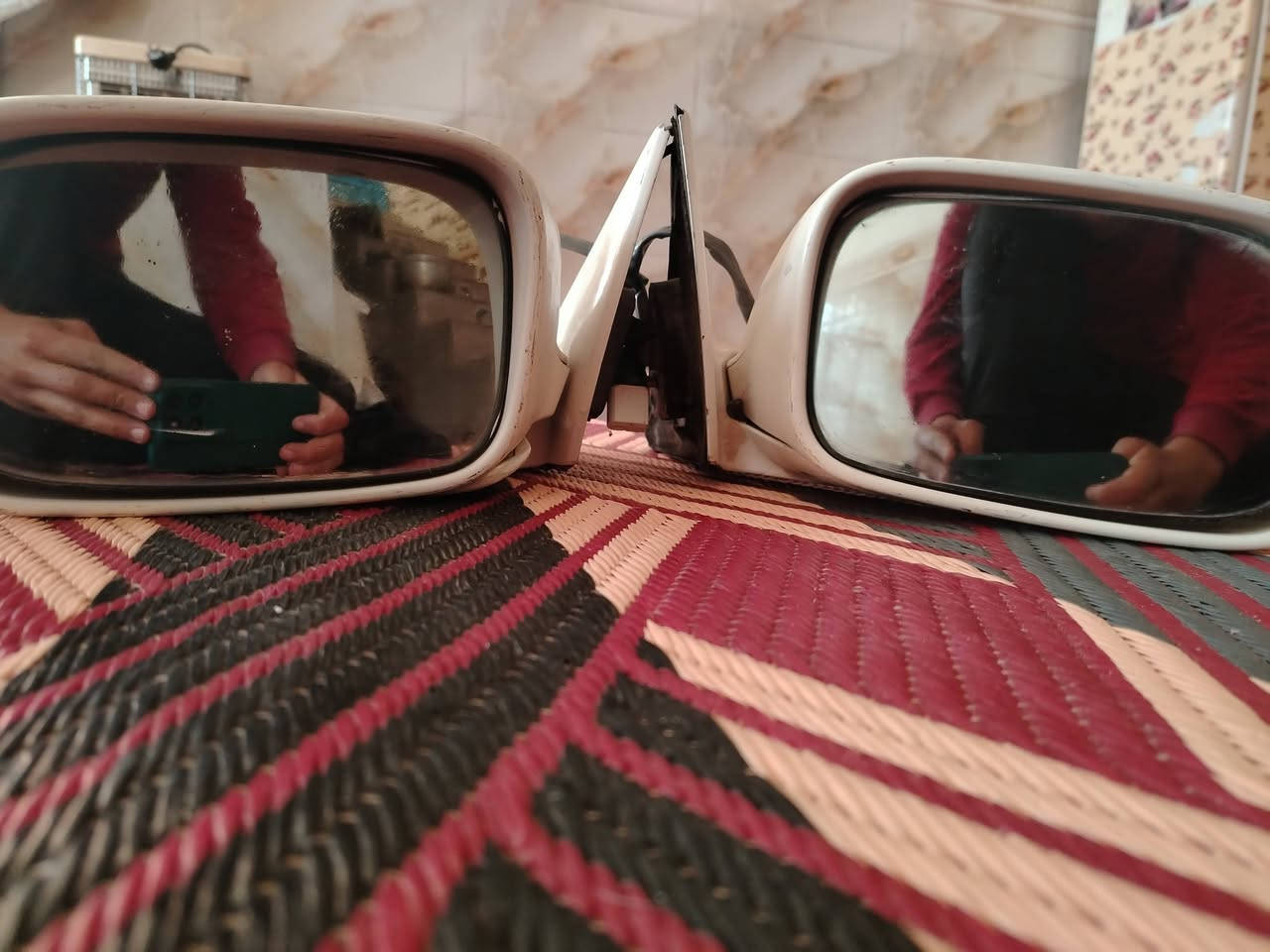 مرايه جانبيه ملكه الاصليه زوج ولايت مارك عضم ويدت باب مارك عضم جام مارك عضم كاملات للبيع ***********المكان النجف مشخاب   ناحيه القادسيه
