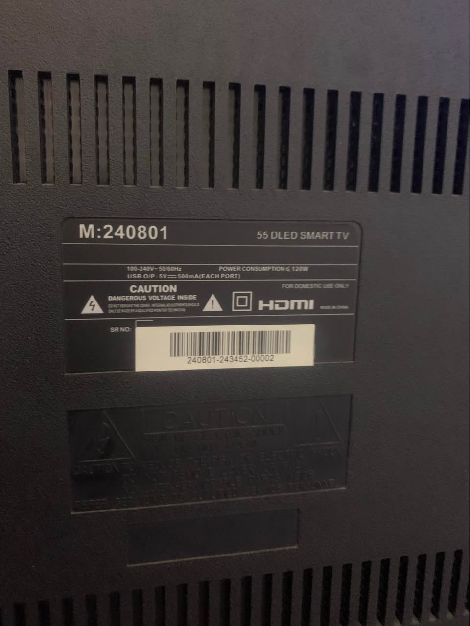 شاشة سمارت حجم 55 مكسورة مثل ما موضح بالصورة النوعية CROWN السعر 100 الف المكان حي عدن *********** موصل, نينوى
