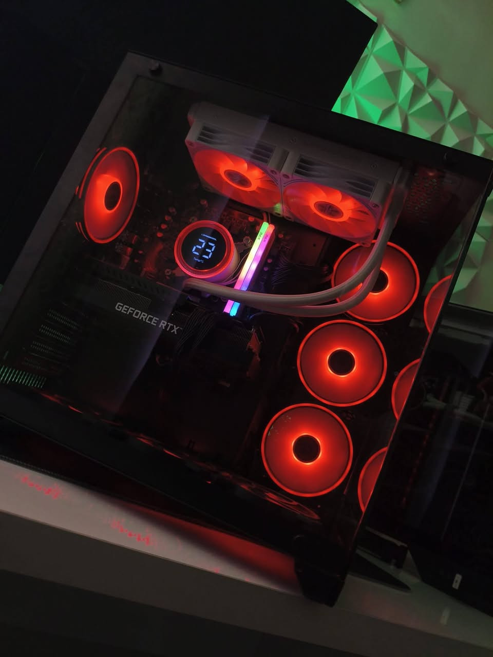 CPU : INTEL I5 12400F NEW
.
GPU : GALAX 3070TI OC Education 
.
RAM : XPG 16G 3200 ARGB NEW

M.B : GIGABITE H610M S2 DDR4
.
Storage : 256 SSD + 1T HDD
.
P.S : HYDRA 750W
.
Coling : LOVINGCOLL liquid 240M 2000RPM
.
Case : GAME MASTER MZ8OO BLACK 
.
HAPP : GAME MASTER
.
FAN : ARGB GAME MASTER X7


**إذا كنت صاحب هذا الإعلان وتريد حذفه لأي سبب، رجاءا أرسل رسالة إلى الدعم الفني**