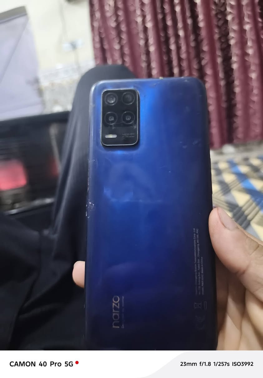 جهاز للبيع النوعيه ريلمي نارزو ذاكره 128بي كسر بل شاشه جهاز مامفتوح السعر 125وبي مجال المكان  الاستفسار ***********
