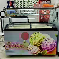 ماكنة سوفت ٢ حوض • عارضة ايس كريم ٩ بلانك • ماكنة ازبري ٢ حوض