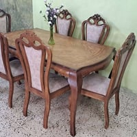 ٦ كراسي • خشب زان • نظيف