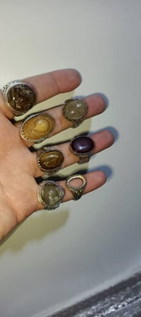 خواتم فضة • احجار قديمة • عقيق عين الإمام
