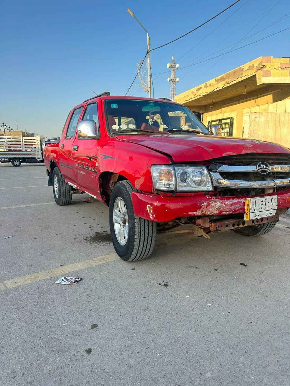 السلام عليكم
للبيع
بيك اب  دير
موديل 2012
السياره كير مكينه مكفول
صدر وحداديه شرط 
كهربائيات السياره شغاله وعوزهه شويه ترتيبات 
بأضافه الى مازدات اماميه خلفيه جدد
باتري وداينمو  وتخم تايرات ابلكات السياره كلهه جديد انه مبدلهن ع ايدي
داخليه السياره حلوه 
اكو ملاحضات ع كشرت السياره والبدي الخارجي
سياره رقم ميسان شرط التحويل والمداور سنويتهه لغايه2029
السعر 30 وبيهه مجال قليل
العنوات كوت شيخ سعد
للاستفسار اكثر 
*********** محمد
