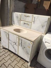 كاونتر المنيوم ٣ قطع جديد السعر ٢٥٠ الف غساله اوتوماتيك على الشغل السع...