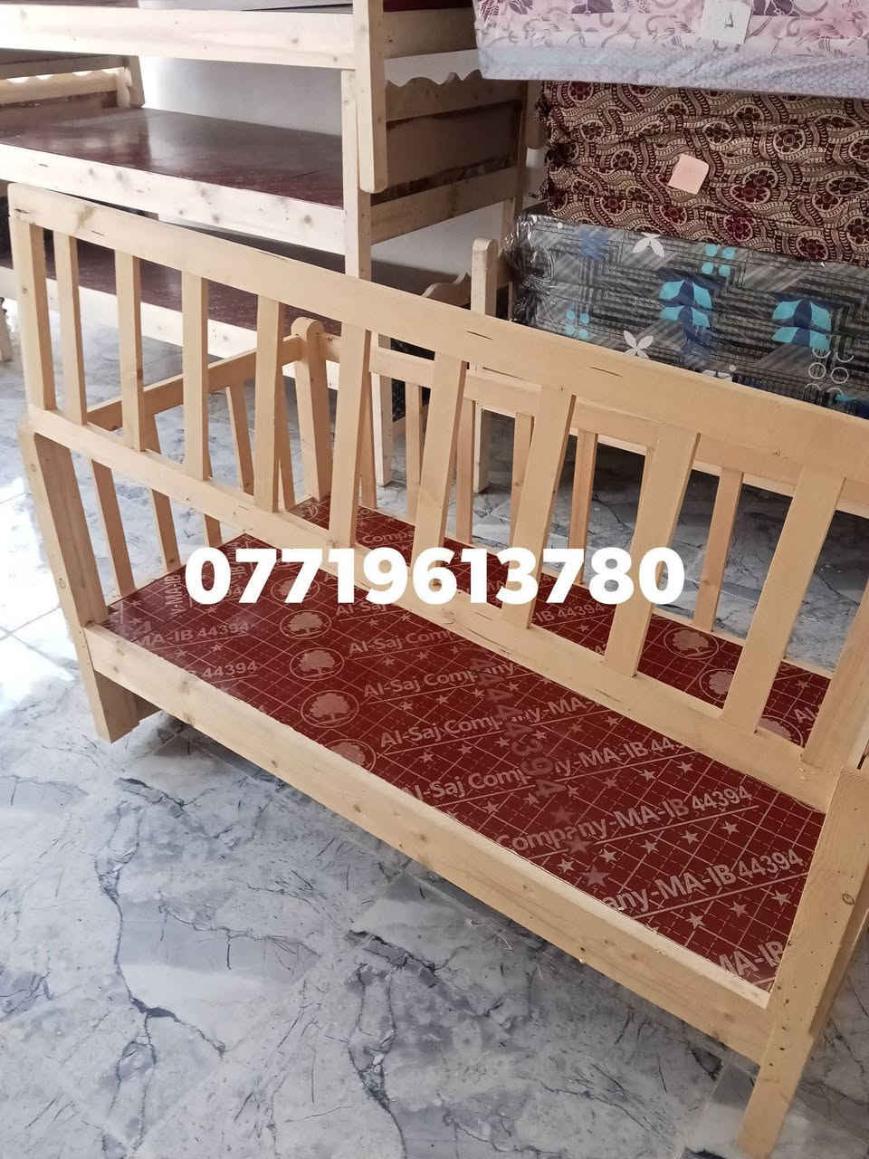 مصلايه لكبار السن شغل درجه اولى
جربايه طفل صفحهه سلايت هزاز شغل درجه اولى تريدها هزاز تريده جربايه معمل ومعرض الزبيدي للاثاث المنزلي البوابه مدخل حسينيه بيت عاشور
