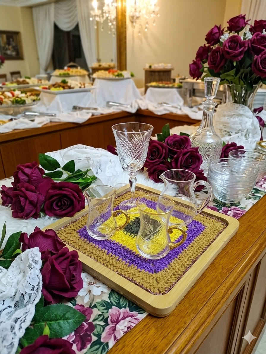 ملمس الخشب ونعومة الكروشيه...تناغم يضفي لمسة من الأناقة على ديكور منزلك...القطعة مصنوعة يدوياً تجمع بين ألوان الكروشيه الزاوية على صينية خشبية ومغطاة بالزجاج
The texture of wood and the softness of crochet...a harmony that adds a touch of elegance to your home decor...This handmade piece combines the colors of crocheted corners on a wooden tray and is covered with glass.
للمزيد من المعلومات التواصل على الخاص


**إذا كنت صاحب هذا الإعلان وتريد حذفه لأي سبب، رجاءا أرسل رسالة إلى الدعم الفني**