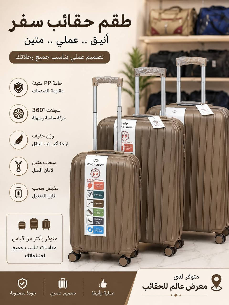 #عروض_يمنه_بلشت
#الاصلي_يمنه_وبس_بانسب_سعر
#عروض_العرسان_يمنه_وبس
 #حقائب_السفر_سليكون_جلاتينpp100%        
السلام عليكم زبائننا الكرام🌹❤️

✅توفرت وجبه جديده من الحقائب السفر  الجلاتين الاصلي ماركه HAB الاصلي✔ (ضد الكسر)

🔺اربعه عجلات دوران 360درجه
🔺جلاتين اصلي pp%ضد الكسر
🔺سحاب دبل سن اصلي مختوم
🔺سيت ثلاثي 20.24.28

🔴متوفر البيع مفرد وسيت
             
                   ((متانه عاليه وسعر مناسب))
#عنوننا واسط .قضاء الحي. سوق الحي الكبير .شارع القرطاسيه.
    للطلب والاستفسار مراسله الصفحه او الاتصال علئ الرقم ***********
🔷يتوفر توصيل داخل الحي🚕 
🔷متوفر توصيل لجميع المحافضات🚚
            
           ((معرض عالم الحقائب خيارك الافضل))
                        (اهلا وسهلا بكم )
#HAB

#ابرز_المعجبين
#المتابعين
#الجميع
#المسافرين
#العرسان
#الجميع
