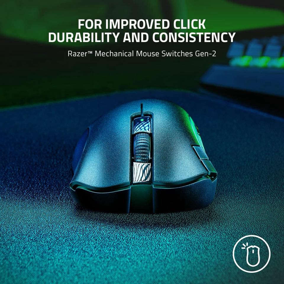 🎮🖱️ ماوس الألعاب الاحترافي
Razer DeathAdder V2 X HyperSpeed

✨ أداء قوي وتصميم مريح لجلسات اللعب الطويلة
✅ مستشعر بصري متقدم Razer 5G بدقة 14K DPI لسرعة ودقة عالية أثناء اللعب

✅ اتصال مزدوج:
• لاسلكي HyperSpeed فائق السرعة
• بلوتوث لتوفير الطاقة

⚡ بطارية تدوم لفترات طويلة:
🔋 حتى 235 ساعة على وضع 2.4G
🔋 حتى 615 ساعة على البلوتوث

🔥 تصميم مريح وحائز على جوائز
🔥 من أفضل ماوسات الألعاب لعام 2021

🚚 متوفر توصيل لكافة أنحاء العراق

📞 للتواصل والطلب:
***********
