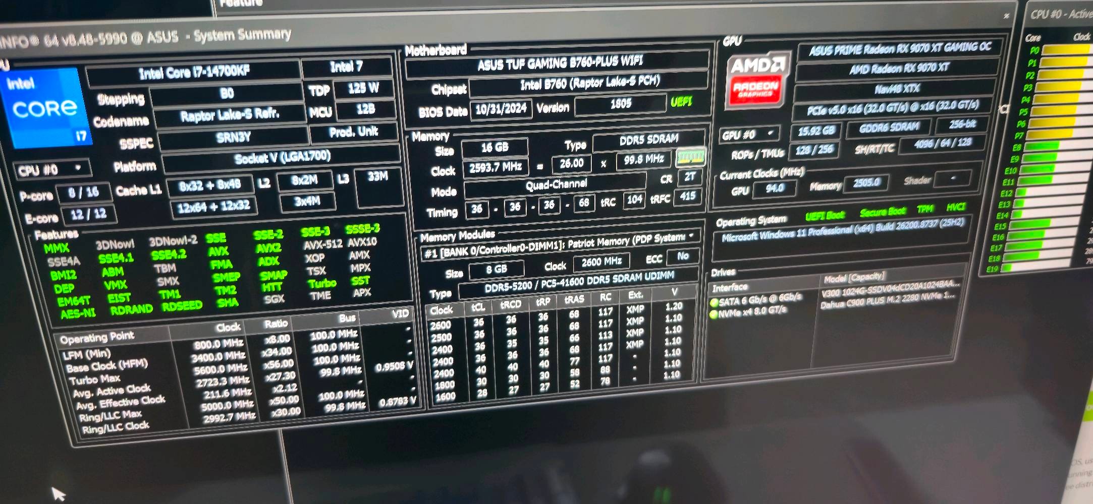 🚀 للبيع PC Gaming High-End 🚀
🔥 مواصفات قوية ومناسبة للألعاب والتصميم والمونتاج
🖥️ CPU: Intel Core i7-14700KF
🎮 GPU: ASUS RX 9070 XT 16GB
📡 Motherboard: ASUS TUF B760-PLUS WIFI
⚡ RAM: 16GB DDR5
💾 Storage: NVMe SSD 2TB
🔋 PSU: Thermalright 850W Gold
❄️ Cooler: AG620 Infinity
✨ Case: SAMA Gaming Case بشاشة مدمجة
✅ استعمال 6 أشهر فقط ✅ جميع الكراتين الأصلية موجودة ✅ حالة ممتازة جداً ✅ جاهز للتجربة والفحص
💰 سعر الكيس فقط: 2,500,000 دينار
━━━━━━━━━━━━━━━
🎁 السيت أب الكامل يشمل: 🖥️ PC Gaming 📺 شاشة Samsung 4K أصلية 🔌 UPS Online 1KV
💰 سعر السيت أب الكامل: 3,000,000 دينار
📍 بغداد 📩 المراسلة خاص للجادين فقط
🔥 جهاز مرتب ونظيف وما يحتاج أي ترقية أو صيانة. 🔥