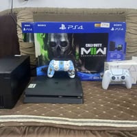 بلي 4 مهكر استعمال قليل جداً 1تيره نظام 11 مع جوستك عدد 2  معَ ups  ال...