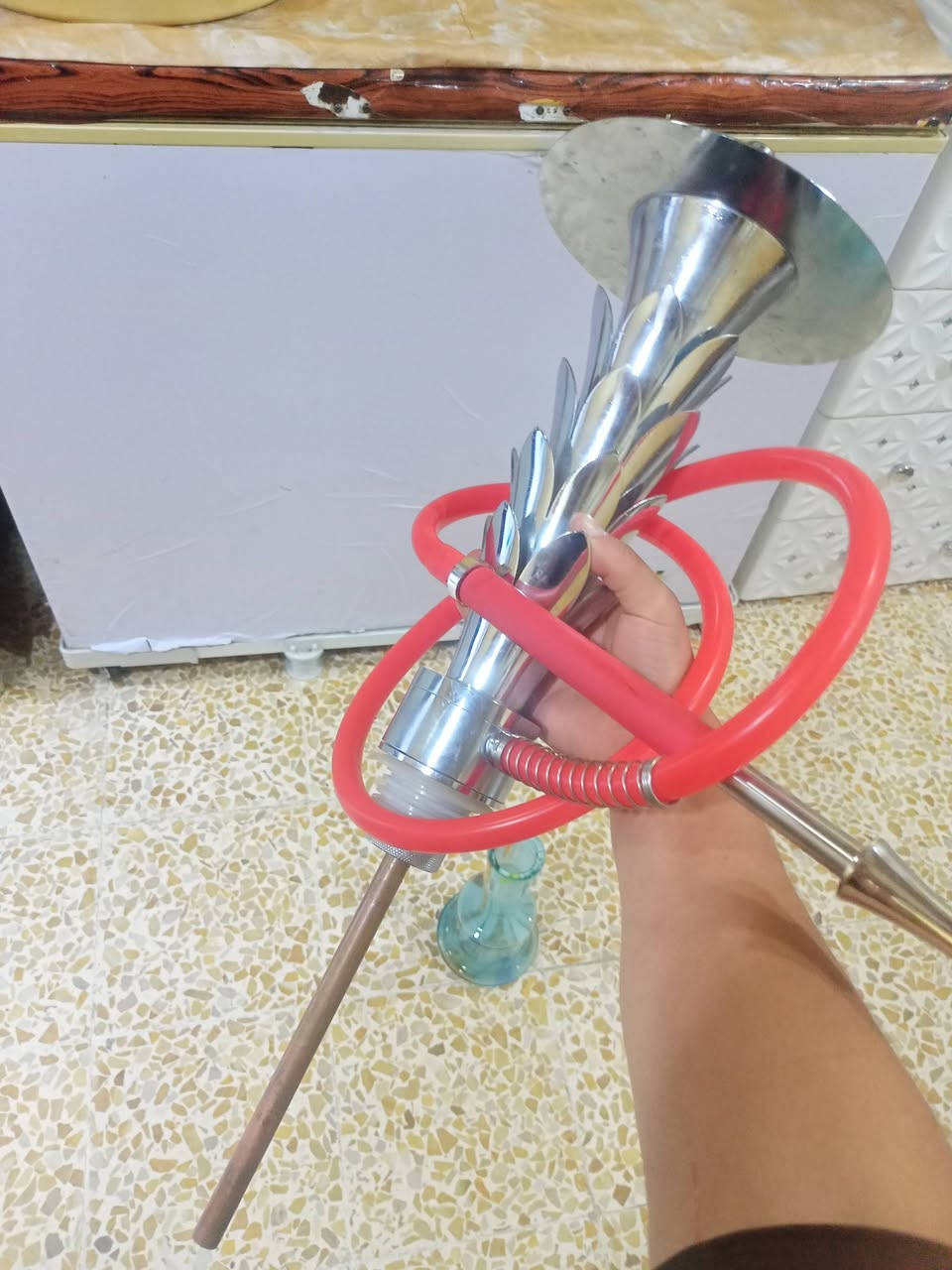 للبيع نركيله بابلي استعمال قليل مطبوعه انكليزي 
السعر 50 وبي مجال للطيبين
واتساب ***********
