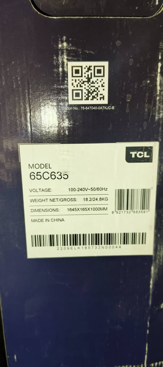السلام عليكم  شاشه tcl حجم 65 4k  الشاشه اخذتهة ب مليون و 800 قيم واخذ والشاشه نضيفه بس بيهة قليل اتربه للاستفسار 
***********
