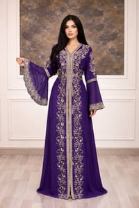 فستان تركي • شيفون • شغل يدوي