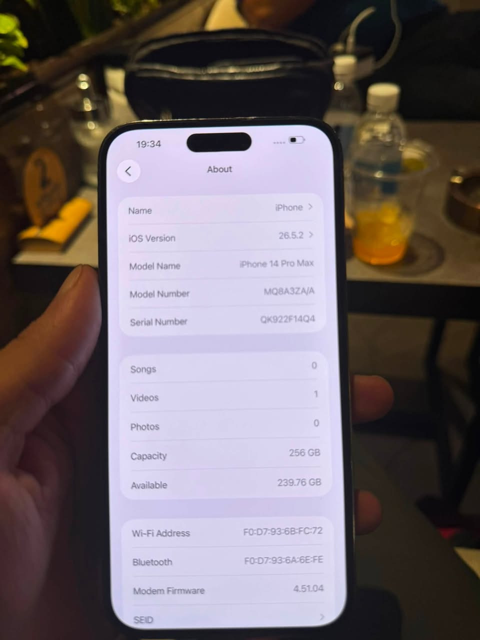 14برو ماكس ذاكرة 256بطارية86الجهاز دبل 
سيم كارت ومكفول بدون كارتون السعر 875بي مجال للشراي 
رقمي ***********
