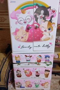 كنتور للأطفال مزين برسومات حيوانات لطيفة، يتكون من عدة أدراج لتخزين ال...