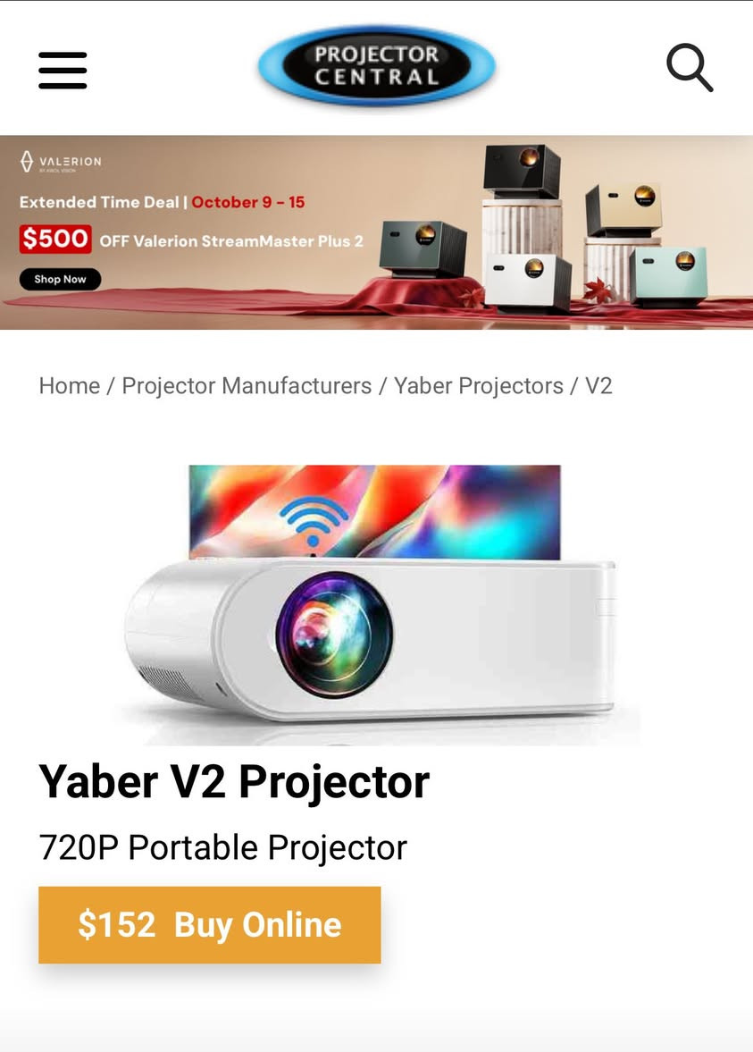 Yaber V2 MINI
📽️ Yaber V2 MINI | السينما المحمولة في جيبك 🎬✨

🔥السعر 50 الف🔥

أبرز المواصفات والمميزات:

• الدقة والسطوع: دقة 720p HD أصلية مع سطوع جيد جداً وحجم عرض يصل لـ 200 بوصة.

• عمر العدسة: عمر افتراضي طويل جداً يصل إلى 100,000 ساعة تشغيل.

• تقنية التصحيح: تصحيح يدوي بسيط للانحراف مع ميزة التركيز اليدوي الدقيق.

• الاتصال اللاسلكي: يدعم WiFi و Bluetooth مع ميزة ربط الموبايل لاسلكياً.

• المنافذ: (HDMI، USB، AV، ومخرج صوت) رغم حجمه الصغير جداً.

• النظام: لا يحتوي أندرويد مدمج (يعمل بامتياز مع الموبايل أو TV Stick).

• الصوت: سماعات مدمجة مع نظام تقليل ضوضاء المروحة لتجربة هادئة.

• للتعليم والتدريس: خيار مثالي للمعلمين المتنقلين لخفة وزنه وسهولة عرضه للملازم والمواد التعليمية البسيطة.


**إذا كنت صاحب هذا الإعلان وتريد حذفه لأي سبب، رجاءا أرسل رسالة إلى الدعم الفني**