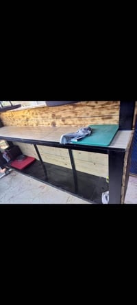 بوجة ساحبه وميز امامي  ثنينهم ديكور خشب  الميز بي رف مرمر وشغل درجه او...