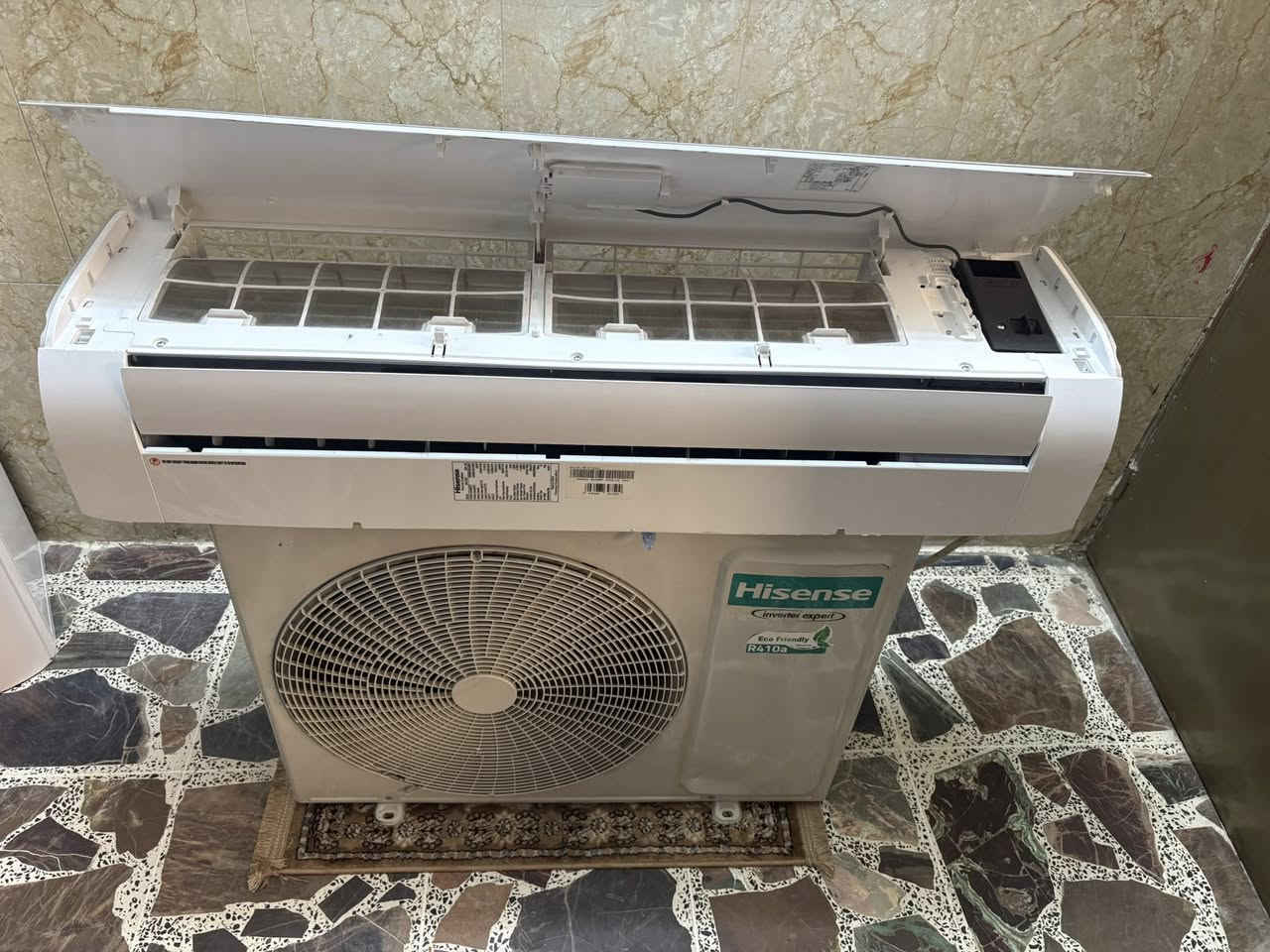 سلام عليكم
سبلت هايسنس 2 طن انفرتر
يشتغل على المولده اقتصادي 
حاربارد نظافته ٩٠٪؜ 
بلادي ممصلح ظمان ٢٠ يوم
غازه مقفل  R-410 
السعر ٥٠٠ الف
بغداد حي الجامعه
***********
