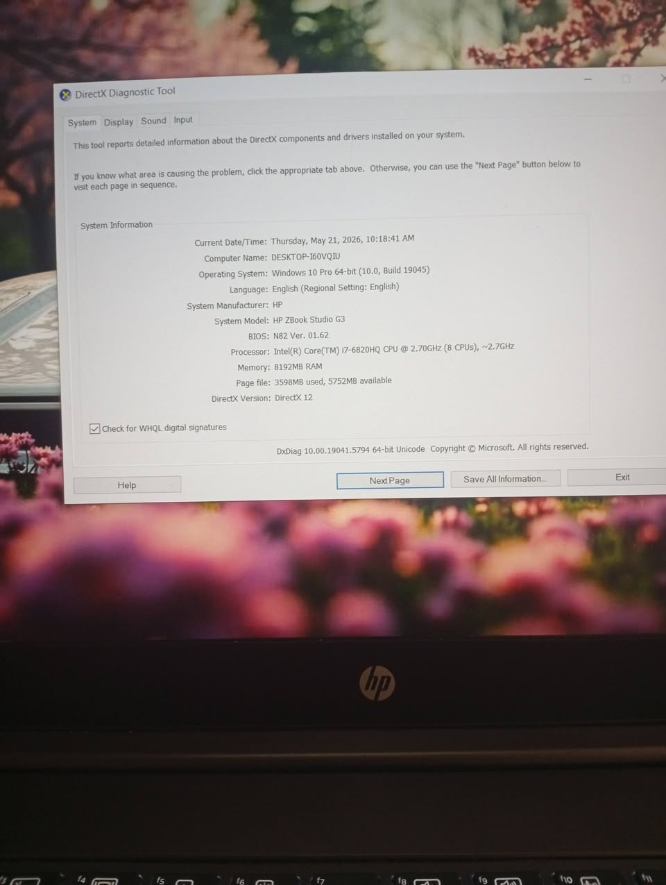 السلام عليكم 
الموديل: hp zbook studio g3 
المعالج: core i7 جيل السادس 
الذاكرة: 8g 
كرت شاشة داخلي حجم: 15.6 
نسخة ديرتكس: Directs12
السعر 210


**إذا كنت صاحب هذا الإعلان وتريد حذفه لأي سبب، رجاءا أرسل رسالة إلى الدعم الفني**