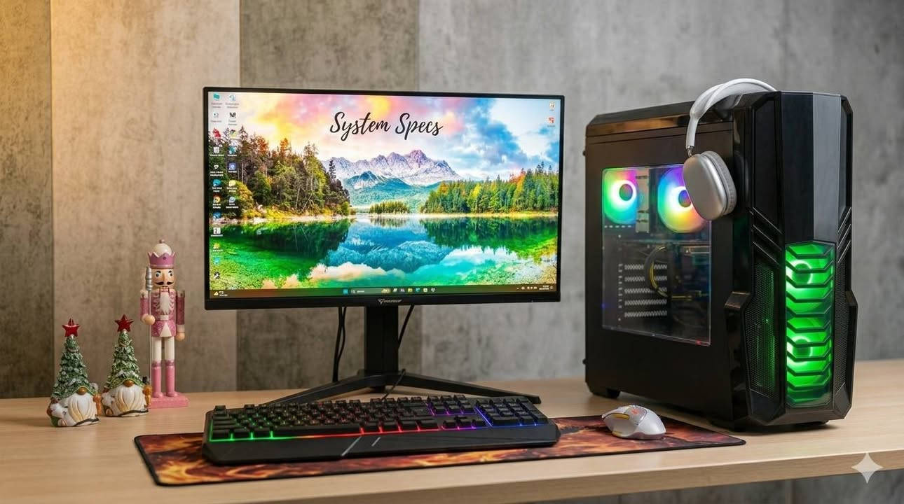 المعالج (CPU): Intel Core i7-6700 (أداء مستقر وسريع).
السعر 700 الف تستلمهه من الباب مراوس لا ❌ 
رقم *********** واتساب 
 العنوان بغداد العبيدي 
للمعلومه مع برنامج روسي لكل الالعاب الحديثه او القديم لكل الالعاب تكدر تحملهه مجانا
​كرت الشاشة (GPU): AMD Radeon RX 580 (8GB VRAM) - كرت أسطوري بأدائه مقابل سعره.
​الذاكرة العشوائية (RAM): 32GB (ذاكرة ضخمة تضمن سلاسة العمل مع البرامج الثقيلة).
​التخزين (Storage): 1TB (سعة واسعة لحفظ ملفاتك وألعابك وبرامجك).
​النظام: Windows 11 Pro (أحدث إصدار وبكامل تعريفاته).
​دعم الرسوميات: يدعم DirectX 12 بالكامل.

​أداء متوازن: معالج i7 مع 32GB رام تجعل الجهاز سريعاً جداً في فتح البرامج والمتصفحات.
​جاهز للاستخدام: لا يحتاج إلى أي صيانة أو تعريفات؛
​نظافة الجهاز: تم الاهتمام به جيداً
