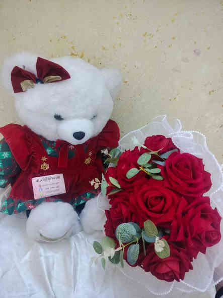 هدية عيد ميلاد ل♥️
دب مع باقة 🥀🥀
حسب الطلب
للحجز والاستفسار مراسلة الخاص 
او ع الرقم ***********
يوجد توصيل داخل العراق كافه
