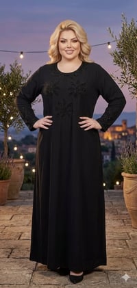 دشداشة كشمير • سواد ملكي • مقاسات 3XL-6XL