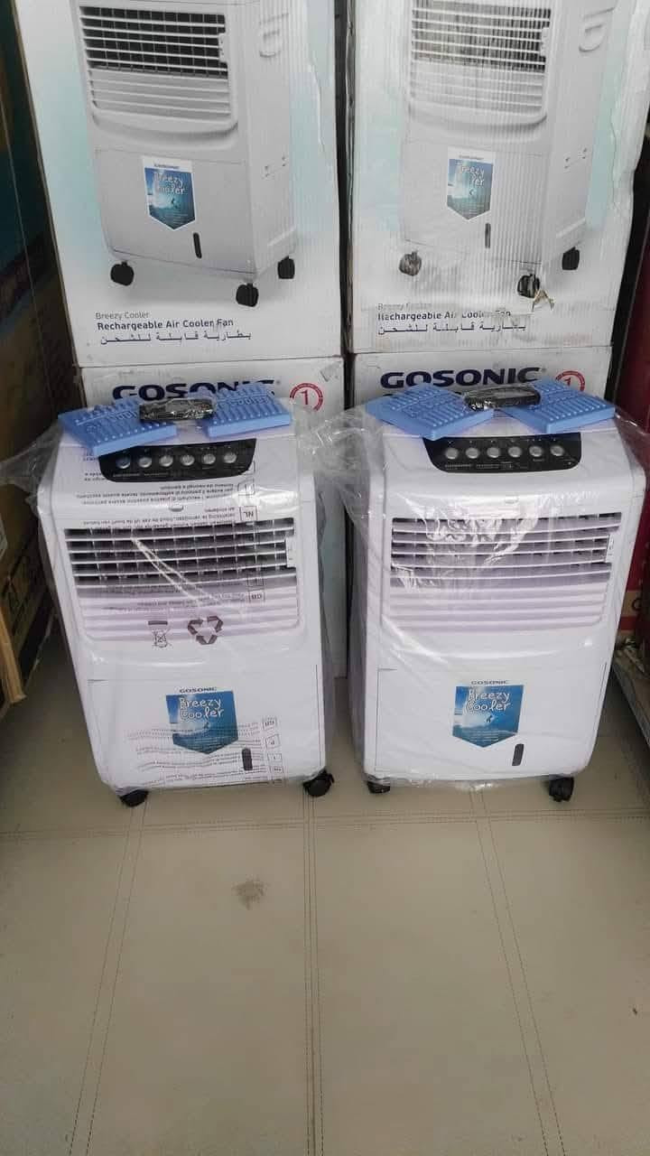 #مبـردة_شحـن_شحـن_وكهرباء بعدهن بالكارتون ممفتوحات غير مستخدمات قطعتين 

ماركة جوسونك Gosonic تركي الاصل

شحن من 5ساعات - 7 ساعات ..

مواصفات المبردة:-
🛑تحتوي على خزان ماء بسعر 7.5 لتر
🛑 يحتوي على ريمونت كنترول للتحكم في المبردة والسرعة
🛑شحن 7 ساعات اقصى شي
🛑ملف المبردة من النحاس الاصلى 100‎%‎
🛑 صناعة تركيه

#السعر _180 الف
 للعلم اني ماخذهن ب 225 الف
  ***********
