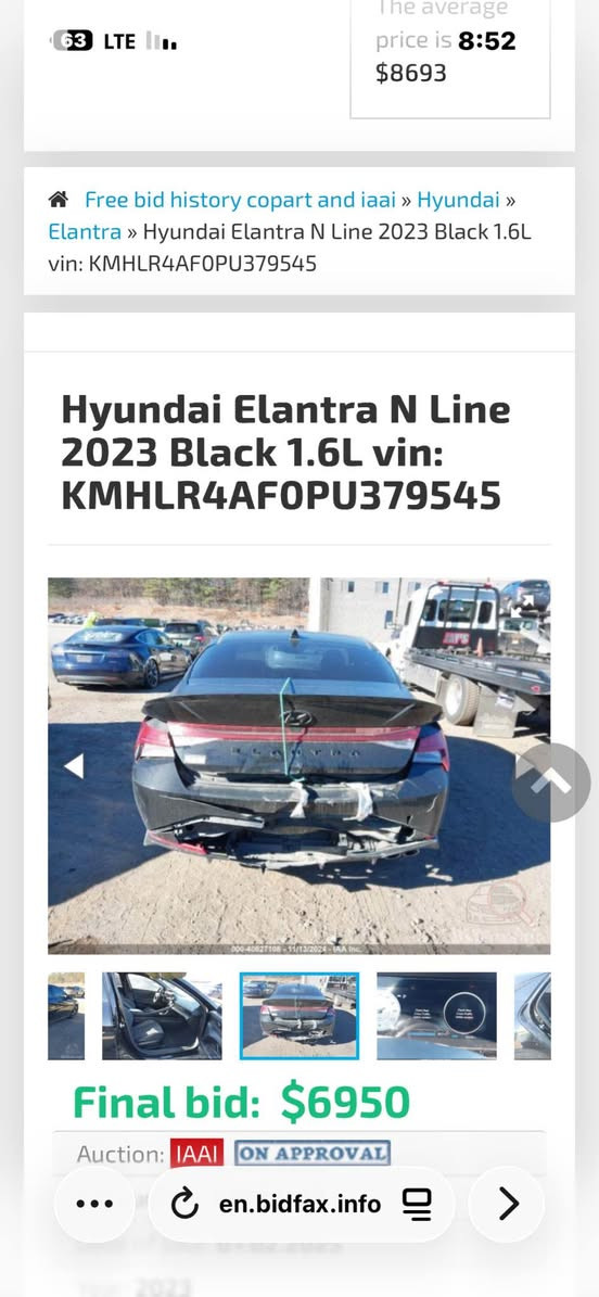 � للبيع: هيونداي النترا N Line 2023

السيارة بحالة ممتازة جداً ماشيه 60الف ك✨
🔹 موديل: 2023
🔹 الفئة: N Line (سبورت)
🔹الظرر فقط بارد بالجنطه بدون ايرباك
🔹 صبغ وكالة
🔹 محرك قوي وأداء رياضي
🔹 ناقل حركة أوتوماتيك
🔹 شاشة كبيرة + كاميرا خلفية
🔹 فتحة سقف + بصمة تشغيل
🔹رادار امامي خلفي جانبي 
🔹كشنات كهربائي + تدفئه
السيارة استخدام شخصي ونظيفة جداً، ما تحتاج أي صرف 🚫🔧

📍السيارة موجوده ب كربلاء
💰السعر: 170$ 

📞 للتواصل خاص أو اتصال على الرقم:
*********** كربلاء, العراق
