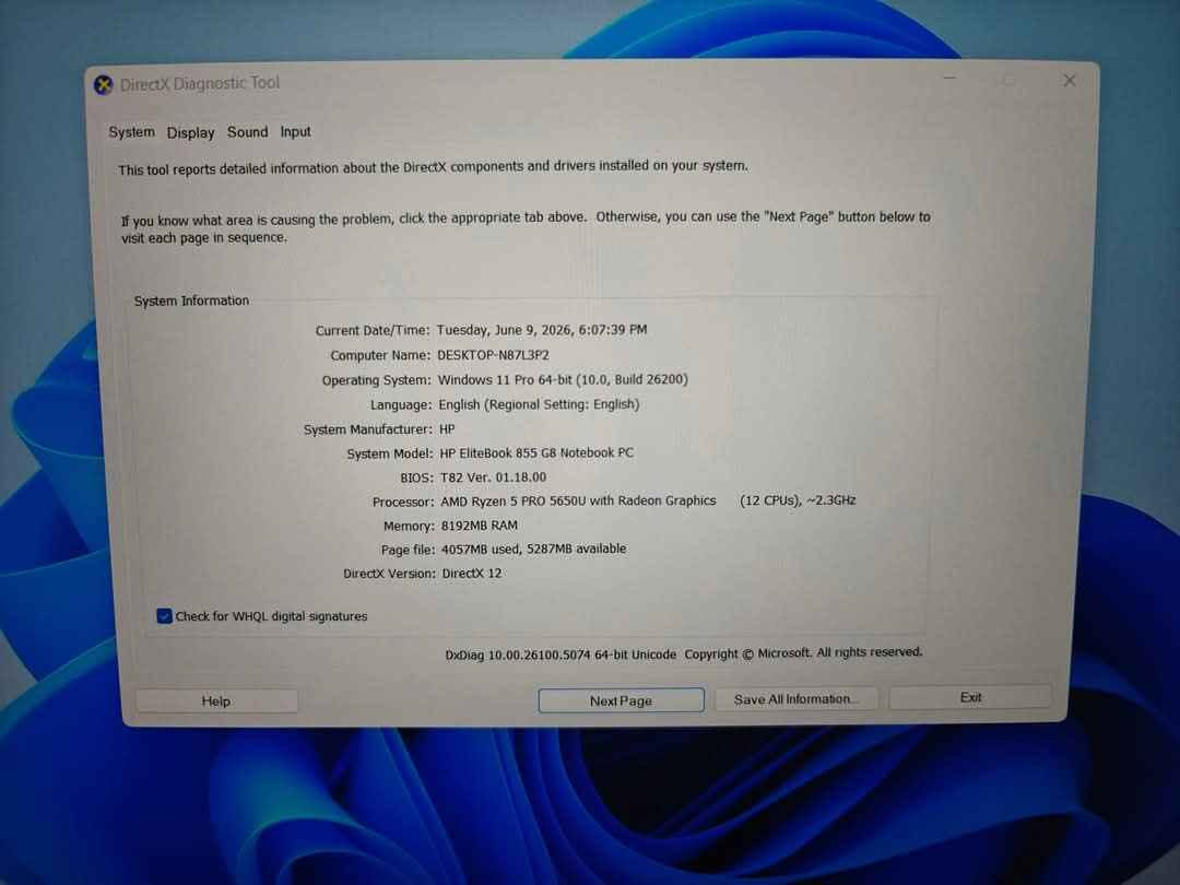 🔥 ياسر للحاسبات 🔥
✨ عرض خاص – آخر القطع المتوفرة ✨

💰 السعر: 485 ألف فقط

💻 HP EliteBook 855 G8 – الجيل الحادي عشر
━━━━━━━━━━━━━━

⚙️ المواصفات:

🔹 الموديل: HP EliteBook 855 G8 جيل 11
🔹 المعالج: AMD Ryzen 5 PRO 5650U
🔹 الرام: 8GB RAM
🔹 التخزين: SSD 256GB
🔹 كرت الشاشة: AMD Radeon Vega Graphics
🔹 الشاشة: 15.6 إنج FHD
🔹 نظام التشغيل: ويندوز 11 برو الأصلي مفعل

━━━━━━━━━━━━━━

🔌 المنافذ:

✅ 2× USB 3.2 Type-A
✅ 2× USB Type-C
✅ HDMI 2.0
✅ منفذ سماعات 3.5mm
✅ منفذ الشحن الأصلي

━━━━━━━━━━━━━━

🎁 الملحقات المجانية:

🔸 الشاحن الأصلي
🔸 جنطة مع الجهاز

━━━━━━━━━━━━━━

💼 يناسب الاستخدامات التالية:

✔️ الدوام والشركات
✔️ الدراسة والجامعات
✔️ برامج الأوفيس والمحاسبة
✔️ الاجتماعات الأونلاين
✔️ التصفح والاستخدام اليومي
✔️ التصميم الخفيف وبرامج الفوتوشوب الأساسية
✔️ البرمجة والعمل عن بُعد

━━━━━━━━━━━━━━

🛡️ ضمان 7 أيام استبدال مباشر
في حالة وجود أي خلل بالجهاز

🚚 يوجد توصيل إلى جميع محافظات العراق

📞 اتصال: ***********
📲 واتساب: *********** بغداد, العراق
