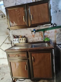 كاونتر مطبخ • رمادي لامع • بدون توصيل