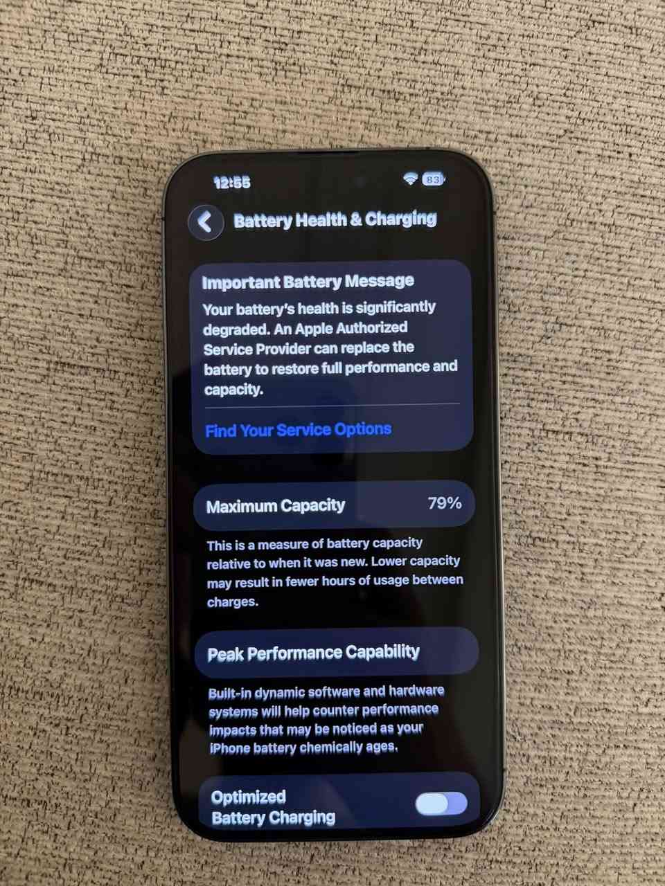 السلام عليكم 
آيفون 14 برو ماكس ذاكره 256 نضافته 99/100 الجهاز شخط مابي أيسم لون بنفسجي  بطاريته 79 سعره 740 وبي مجال جدا بسيط تواصل واتساب فقط مكاني بغداد الدوره
***********
