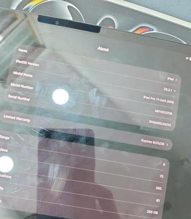 ايباد m4 pro Apple ￼￼
ذاكرة ٢٥٦
نموذج امريكي 
١١ إنش
بطارية ٩٣
بعده بضمانه نضيف فول وبشرط فحص
أو مرواس بايفون 16 برو ماكس لون تيتانيوم طبيعي


**إذا كنت صاحب هذا الإعلان وتريد حذفه لأي سبب، رجاءا أرسل رسالة إلى الدعم الفني**