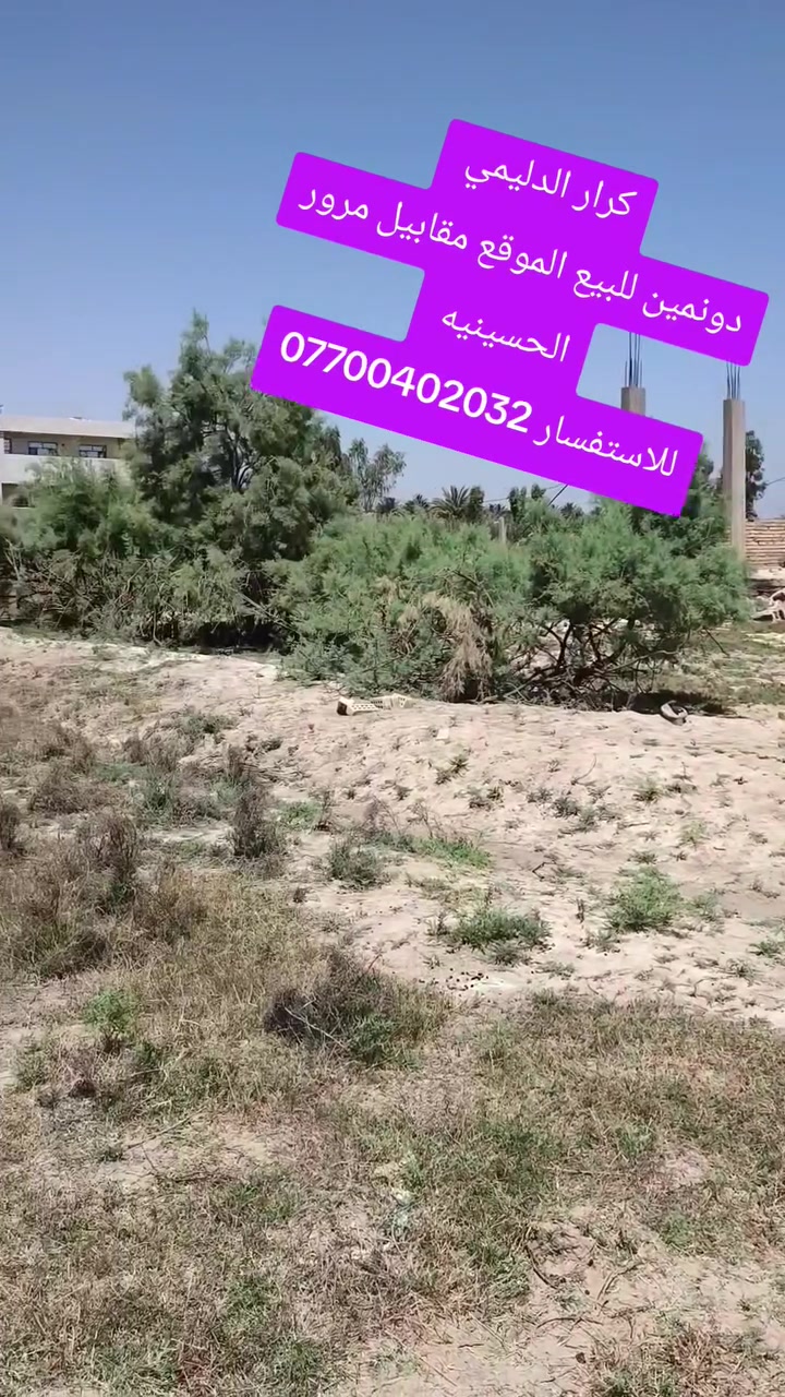 كرار الدليمي للعقار
يوجد دونمين للبيع 

للاستفسار ***********
