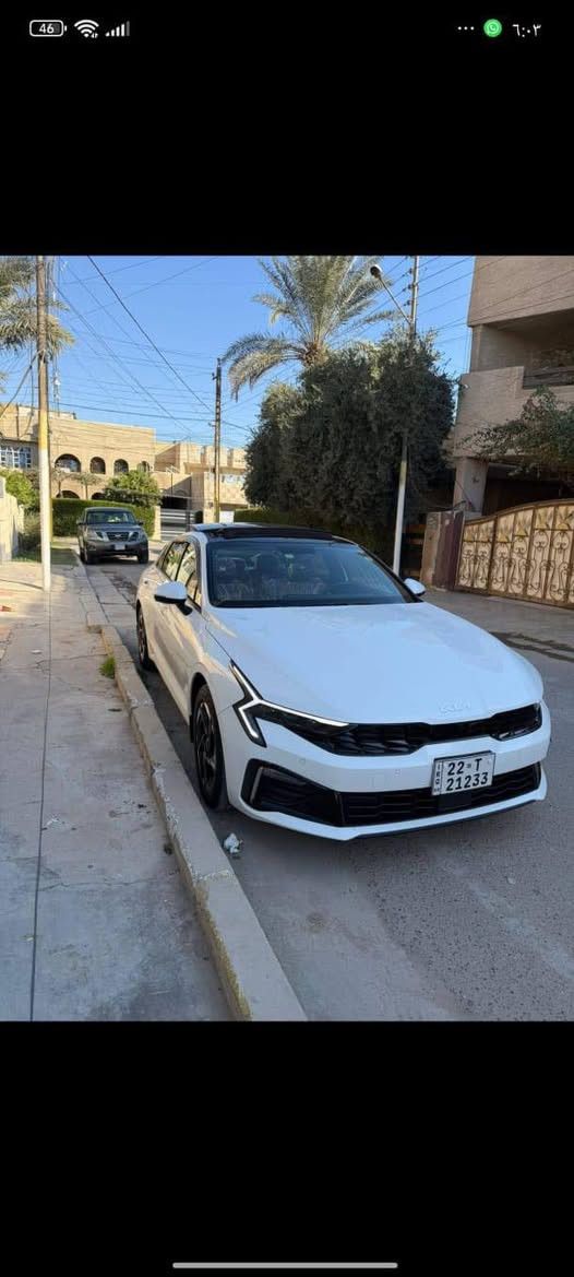 كيا K5 خليجي 2026 شركة NIM ضمان (5) سنوات  
محرك:.2500
كير 8سرعات 
ماشي:4،000 مغلفه ppf

فول فول مواصفات 1/1

مواصفات :.

بانوراما 
بصمة
خمس كاميرات دوارة
رادار بالمري
توقف ذاتي
سايد بريك كهرباء    
 (تشغيل عن بعد)
شاشة حجم كبير 
شاشة الكترونية 
كشن جلد 
كشنين كهرباء (سائق و سكن)
كشن خزن 
كشن تدفئه و تبريد (حار و بارد)
داخل مشمشي  
ويل كروم
حساسات جانبيه 
تبريد قطعتين 
صندوك كهرباء 
درايف مود 
تحكم و تعديل سرعة
اتو هولد
صاير بيها طخة بسيطة موضحة بالصور
السعر:267
رقم الهاتف  ***********
