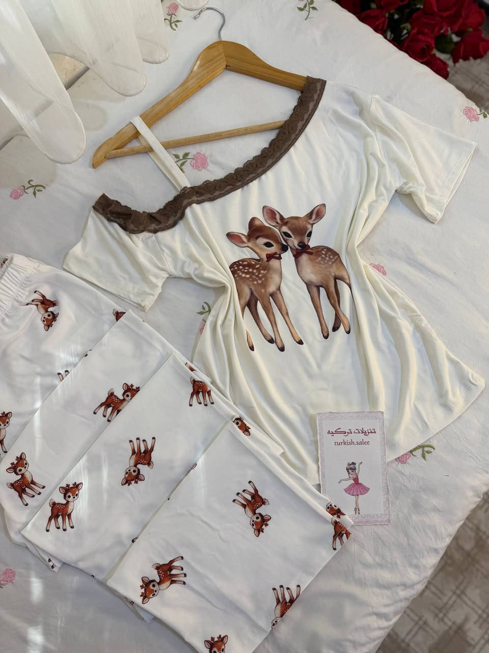 ترند البجايم وفرتها الكم 🙊
بجامه الغزاله 🦌 بجامه هيلو كيتي 🌸 بجامه الدب 🐻
الخامه فانيله زبده كلش راقي وكوالتي عالي 🌼
القياسات سايز واحد من وزن ٥٠ لوزن ٧٥ كيلو 🔥
السعر ١٥ الف فقط ✅
─────────────────
الحجز دايركت 📩
او رقم الواتس ***********
─────────────────
أسعار التوصيل....

. داخل الكوت 2,000
. اقضيه ونواحي 4,000
. بغداد وجميع المحافظات 5,000
─────────────────
#ترند #بجايم #تراكات_نسائيه #غزاله
