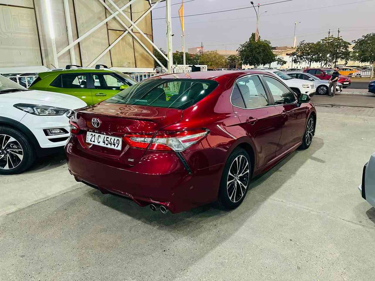كامري 2018 مواصفات Se بلص ماشية 132 بيها بونيد مبدل بلادي والسونار موجود بالصور بدون دواخل وبدون شواصي وبدون ايرباك بشرط مواصفات بصمة تشغيل  ورادار وجلد ورادار جانبي السعر 172$ وبي مجال  عنوان السيارة كركوك ***********
