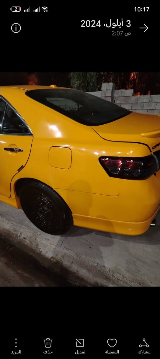 السلام عليكم ورحمة الله وبركاته للبيع كامري تكسي 2010 جديده ماشاء الله بيها ضرر جالمرلغين الورا شويه حوض بعد السياره ليبل واحد لاتبديل ولا كص بسمي السياره هيئه َالغرامه كلها مصفره تايرات الطخم صدر كير محرك كلها شرط السعر 85$مجال ..***********
