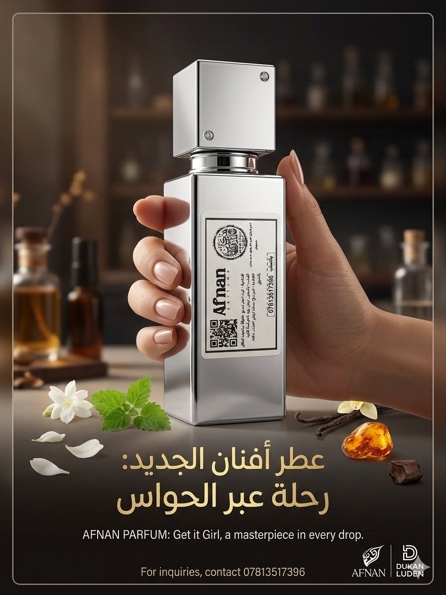 عالمٌ من الأناقة.. في "دكان لدُن" 🏺✨
لأن العطر ليس مجرد رائحة، بل هو "هوية" تسبق حضورك، جمعنا لك في دكان لدُن نخبة من الروائح التي تحكي قصتك في كل مناسبة:
• عقيق: لِفخامة تفرض هيبتها وأصالة لا تُنسى.
• رتاج: لنعومة حريرية وإحساس يفيض بالأنوثة والهدوء.
• ريان: عنوان الجاذبية المعاصرة والتوازن المثالي.
• لدُن: عبق التراث الممزوج بروح العصر.. توقيعنا الخاص.
• لوان (Luwan): انفجار من الحيوية والانتعاش بلمسة عسلية ساحرة.
• أفنان (Get It Girl): القوة والجرأة في زجاجة..
🦋للحجز واتساب ***********
