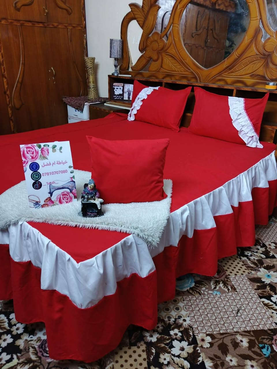 🔥عرض توصيل المجاني🔥
فرشات جربايه قماش همايون قطني درجه اولى 🪡🧵
فرشه +وجوه مخاديد اثنين مع وجه كوشه هديه 💯🧵🪡
حسب الطلب وموديل🪡
💥السعر18الف فقط 💸
تاخذين ثلاث فرشات توصيل مجاني داخل كربلاء فقط 💯
اي استفسار ع واتساب *********** كربلاء, العراق
