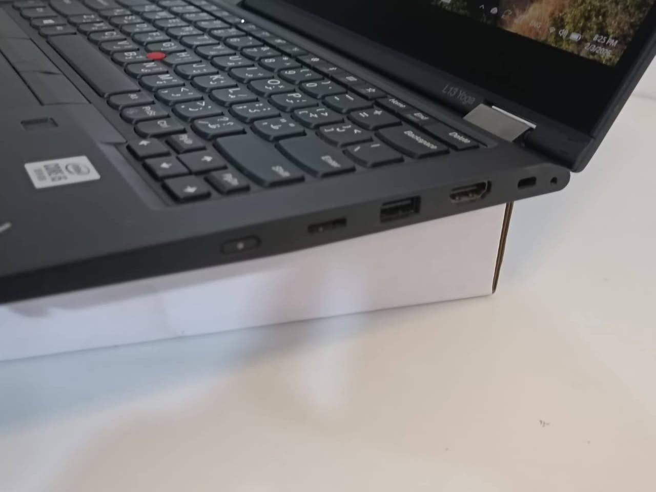 السلام عليكم لابتوب للبيع استخدام كلش قليل شخصي
LENOVO YOGA L 13 
  الجيل العاشر ويندوز 11 اصلي 
فول سلم  فول نحافة 
لمس قلم واصبع 
حجم الشاشة 13.3 فول اتش دي FHD
معالج Core 5iكور اي  5i جيل  10 
رام  16 كيكا   DDR4
هارد SSD 256G 
كرت شاشة راخلي انتل 8 كيكا 
منفذ يو اس بي 3 عدد 2 
منفذ تايب سي 2 + ثندر بولت
منفذ HDMI 
منفذ SD CARD 
كاميرا اتش دي 
كيبورد عربي انجليزي 
بصمة اصبع 10 
بطارية ليثيوم 
الرام يتطور 
 يشغل برامج هندسية  اوتوكاد برامج تصفح برامج تواصل كلشي يشغل 
لابتوب نظيف كلش يخبل استخدام كلش قليل
يفيد الطلاب او مهندسين او مصممين  يتحمل كل البرامج 

مكاني بصرة بالجنينة بشارع المصلحه 

السعر 450 

رقمي ***********
