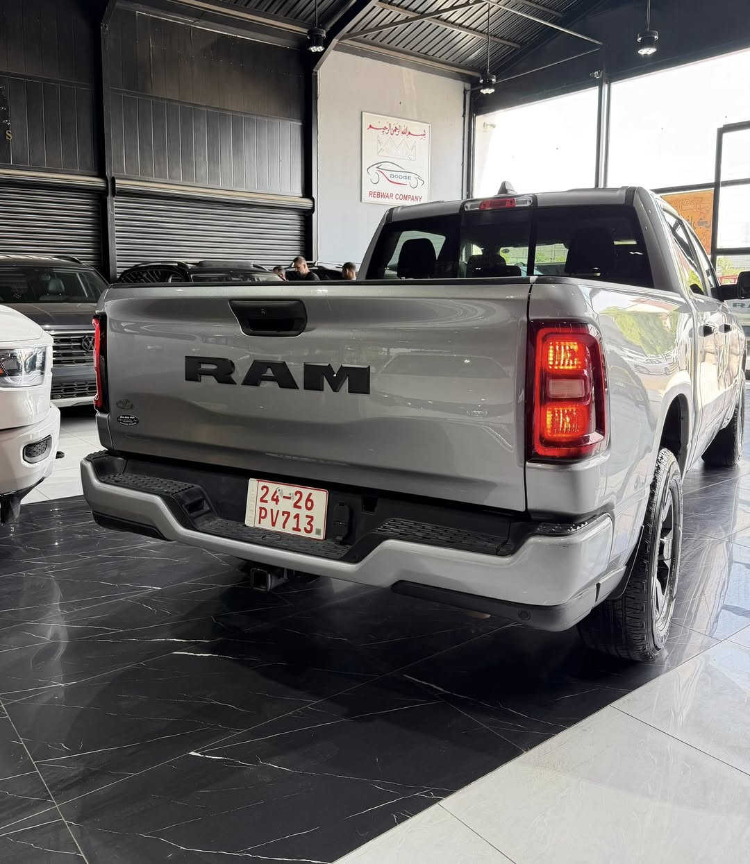 رام. RAM
موديل. 2025

ماشية. 6 الف 
محرك. V6. 3.6
تو ويل. 4*2 
باب طويل بدي قصير المرغوب
محرك گير بشرط
ارباك فاتح
5 قطعة صبغ 
صور الحادث والسونار بالمنشور 
فحص هزه جاهز
تترقم شمالي

السعر. 238 ورقة
1C6RREGG4SN640173

***********
***********
العنوان. اربيل. شركة ريبوار سالار
