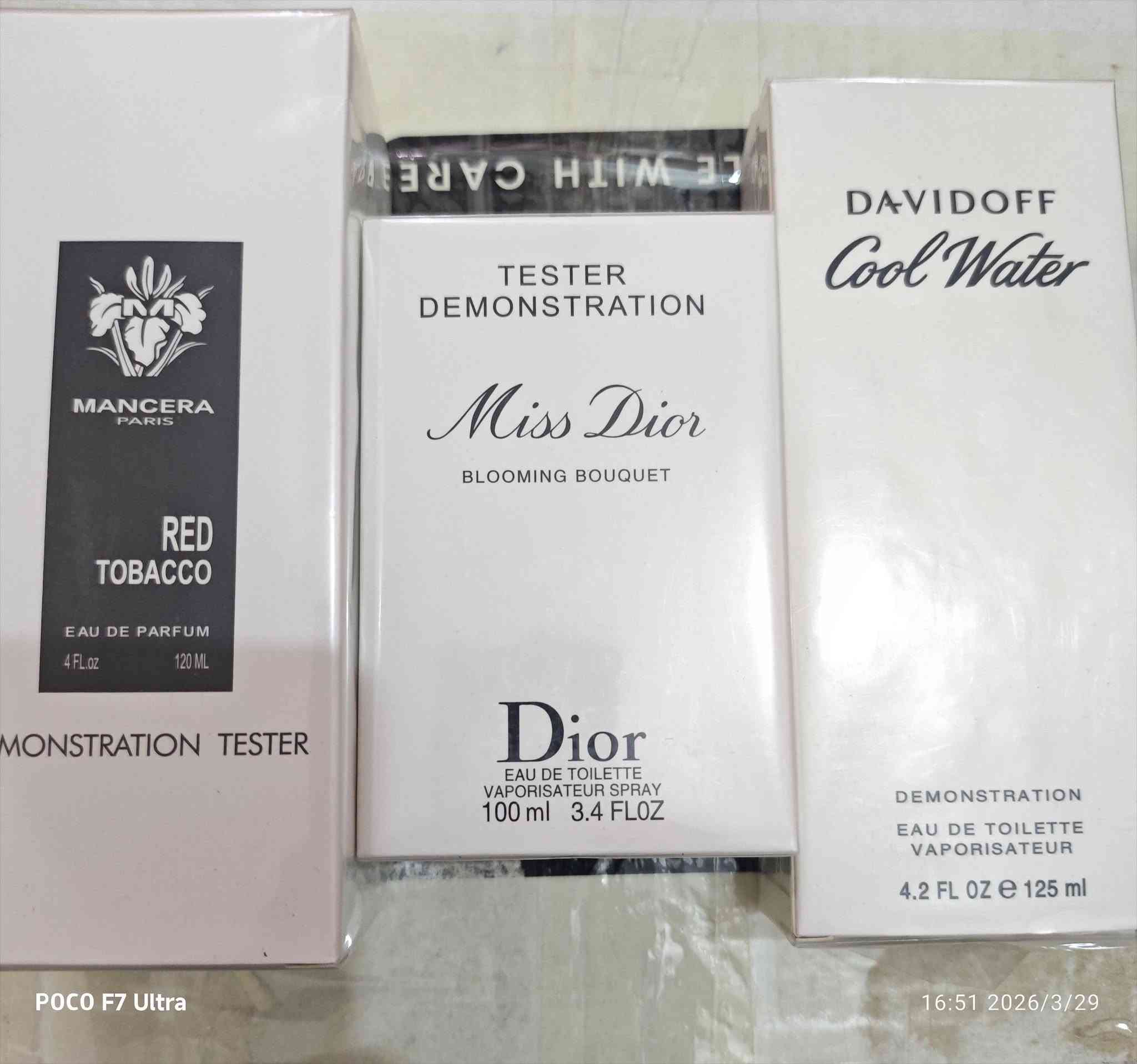 السلام عليكم اخوان  عندي مجموعه عطور اوربيه 
تيستر أوربي استيراد امزون وكذلك عطور سوبر كوالتي 😍😍 
صناعه فرنسيه العطور أداء قوي جدا ثبات وفوحان عالي❤️‍🔥. عدد  13 عطور رجالي ونسائي 😍
توفر خدمه توصيل لجميع محافظات العراق
رقم الهاتف ***********
