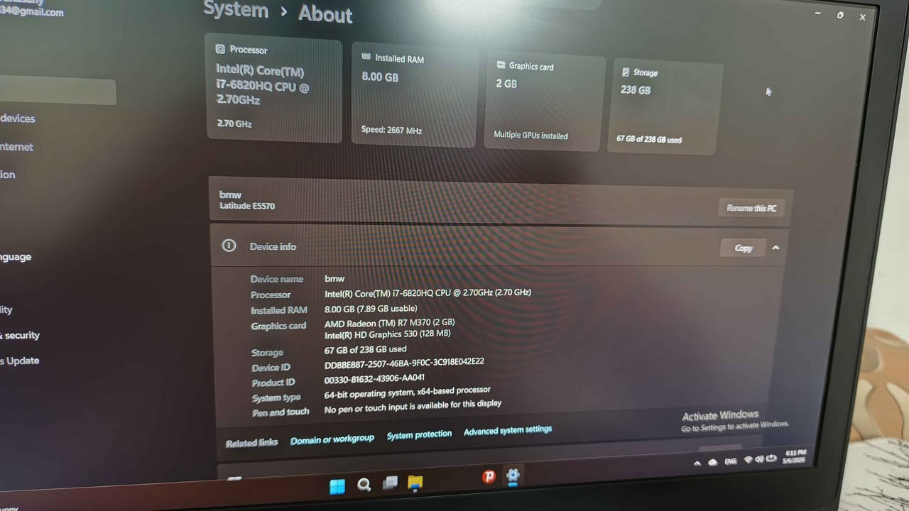 لابتوب دل i7  جيل سادس للبيع 
مكاني نجف وهاي مواصفاته وهذا رقمي *********** 
I7 6820hq
Ram 8g
Ssd 256g
كارت شاشة داخلي ٤ كيكا
وكارت شاشة خارجي AMD r370 2g
 شاشة 15.5 full HD ips
كيبورد عربي إنكليزي
سعر ٢٥٠ ألف وبي مجال بسيط للشراي النجف, العراق
