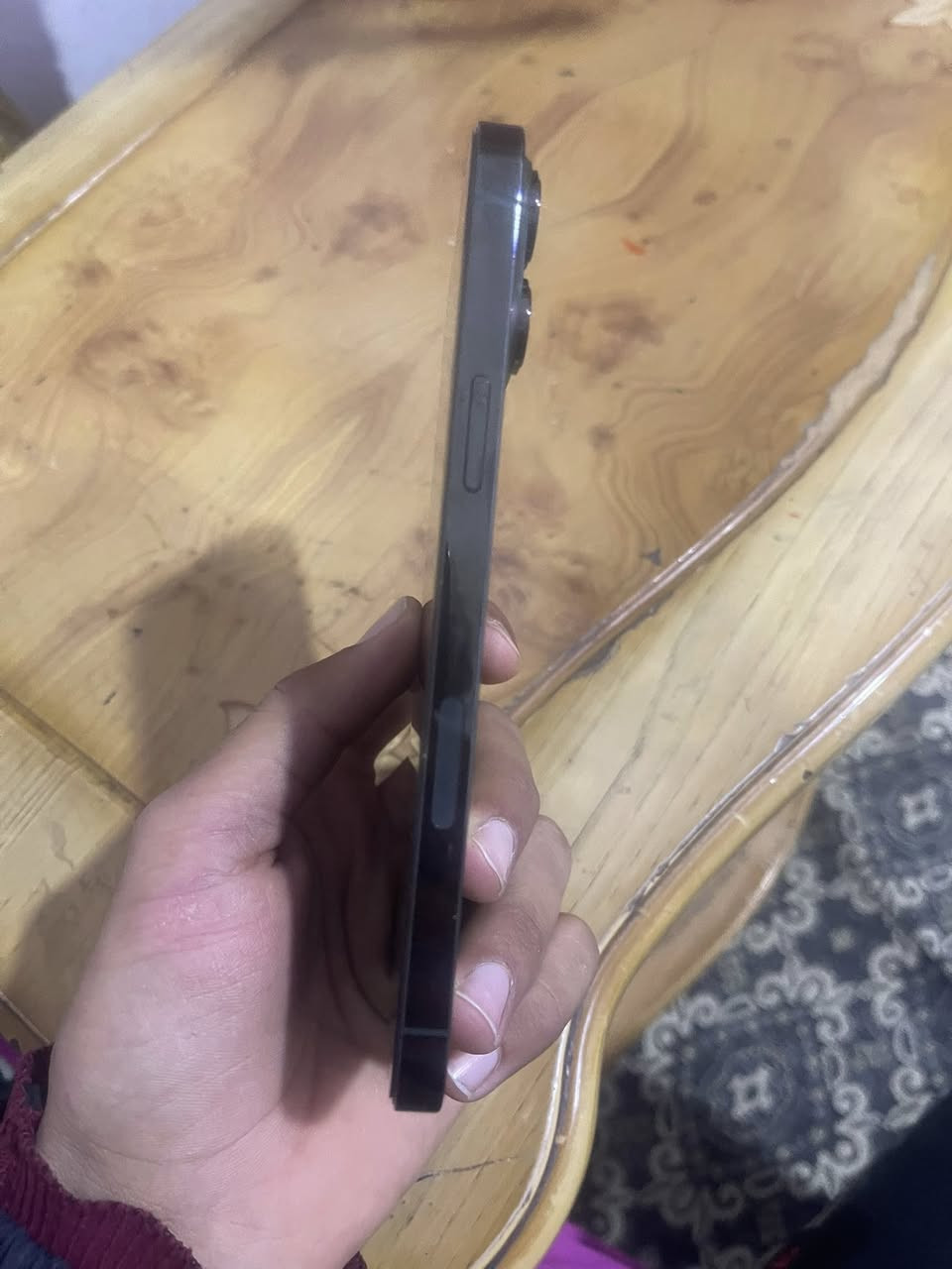 ايفون 13برو ماكس زيتوني
ذاكره 256
بطاريه 92% اصليه غير مرفوعه 
مستبدل شاشه اصليه من ابل 
مكفول من كلشي 
سعر650

***********
