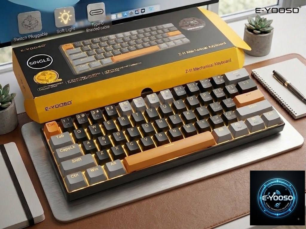 للبيع كيبورد ميكانيكي E-YOOSO Z-11 (جديد)
كيبورد قيمنق احترافي بحجم 60%، مريح وسريع، مثالي للمكتب واللعب.
السويتش: براون (BLACK) - هادئ ومناسب للكتابة والألعاب.
المميزات: سويتشات قابلة للتبديل (Hot-swappable)، كيبل Type-C منفصل.
الإضاءة: إضاءة خلفية أنيقة.

💵 السعر: 15,000الف


**إذا كنت صاحب هذا الإعلان وتريد حذفه لأي سبب، رجاءا أرسل رسالة إلى الدعم الفني**