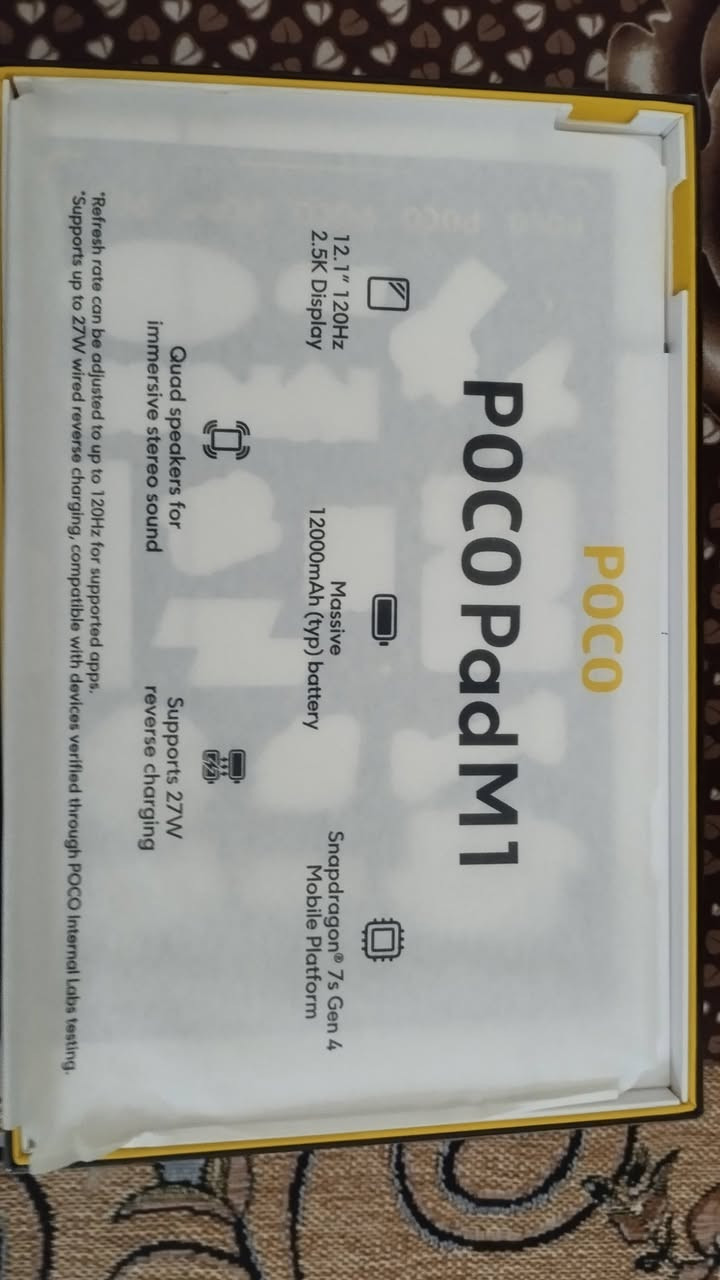 سلام عليكم ايباد بوكو M1 للبيع او مراوس بايباد مستعمل شهر جهاز لوك سعر 300 الف
عنوان كركوك رقم موبايل ***********
