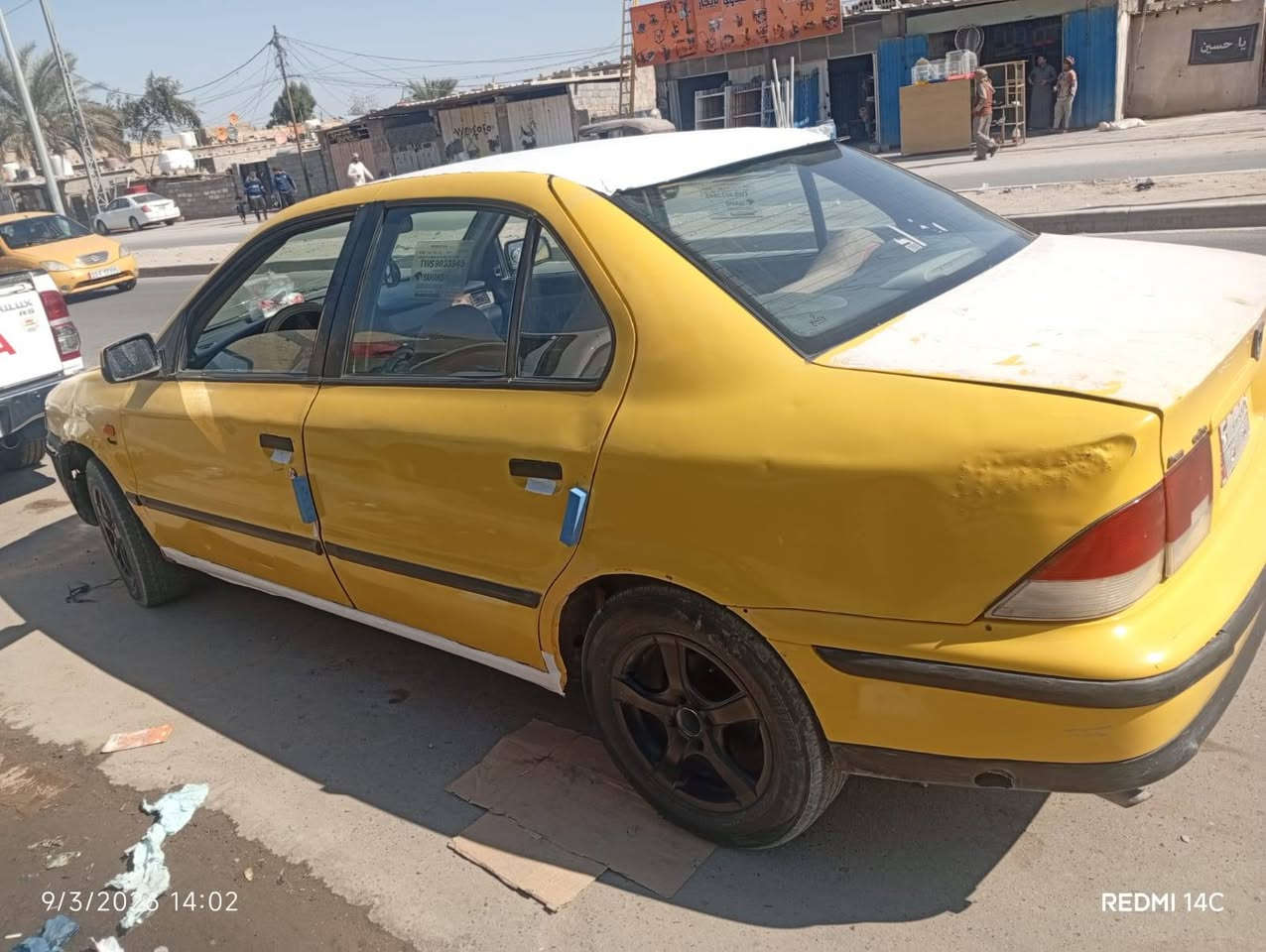 سلام عليكم سياره سمد موديل 9مصفره هيه او غرامات  مروريه   بيه تنقيص  قليل  كير و محرك. ابلادي.  رقم  بغداد الماني  سنويه صاقطه   تأخذ صافي مدور مكاني كربلاه السعر 23 وبيه مجال ***********
