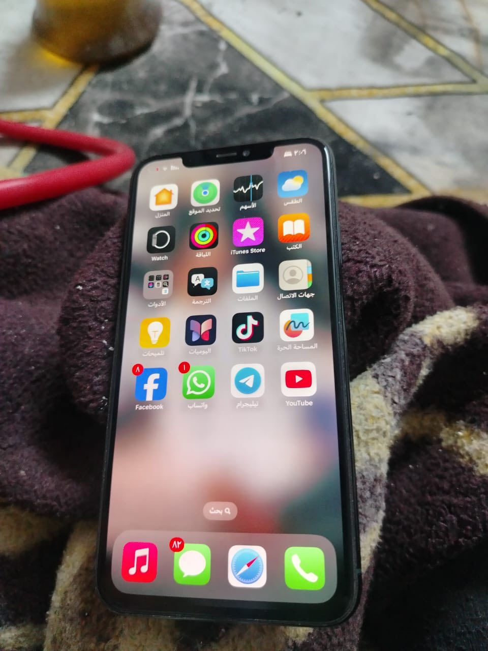 السلام عليكم جهاز آيفون 11برو ماكس مبدل شاشه اصلي وكاله جاهز نضيف بطاريه ٧٣بلاديه فيس إيدي شغال جاز حلو سعر 275وبس مجال بسيط لطيبين شراي يتصل ***********موجود وتساب هم
