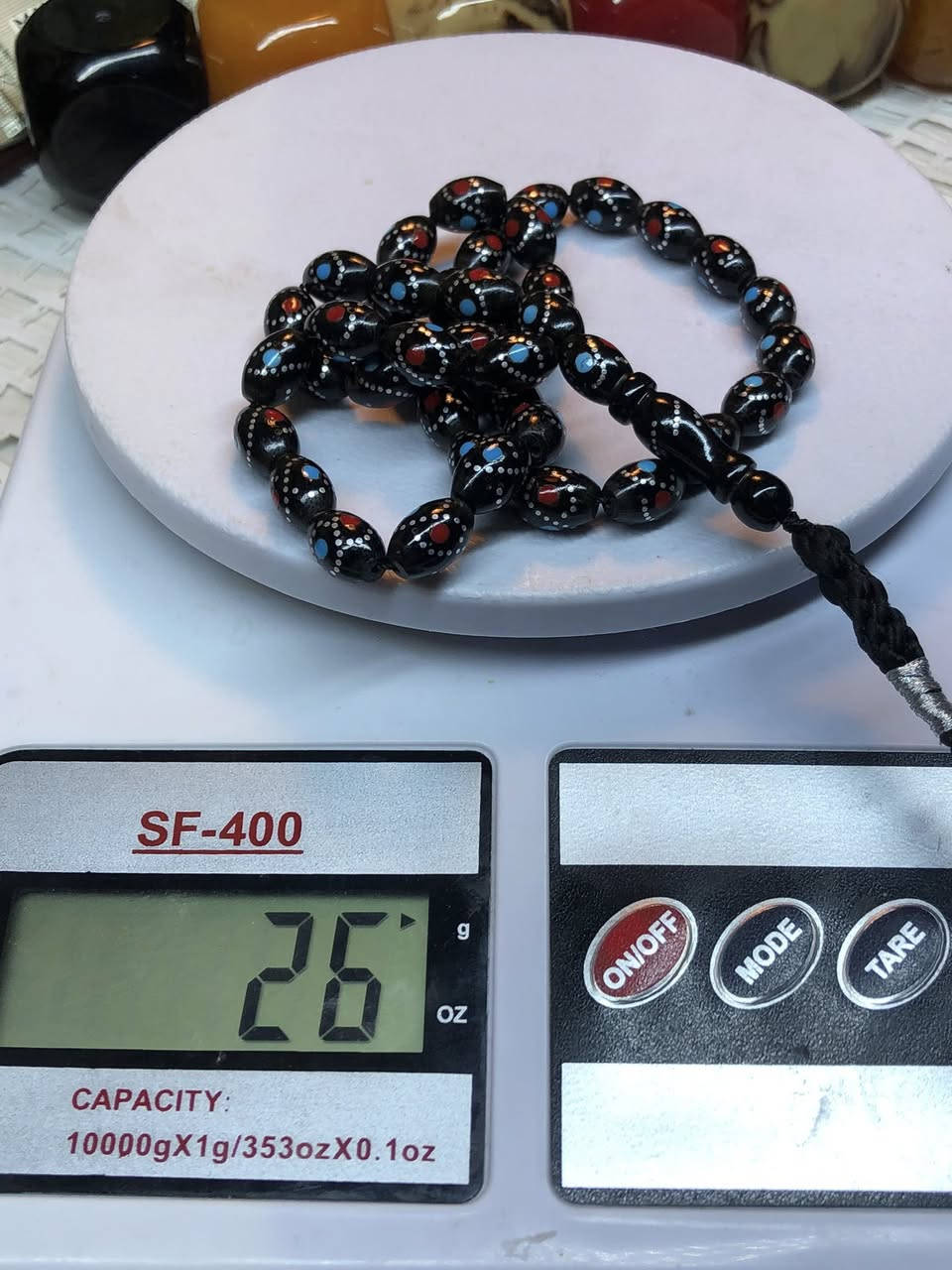 السلام عليكم
مسباح يسر بحر الاحمر بلدي مطعم فول فاير مثل ماواضح بالتصوير كركوشه حياكه 
الوزن ٢٦ غم القياس ٩/١٣ العدد ٤١ خرزه 
السعر مـטּ الاخير ٢٥ الف شامل التوصيل بلاش البلاش


**إذا كنت صاحب هذا الإعلان وتريد حذفه لأي سبب، رجاءا أرسل رسالة إلى الدعم الفني**